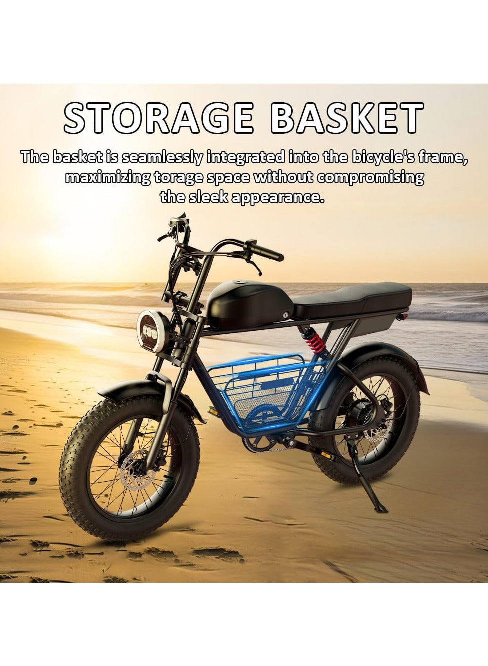 WINDHORSE D5 Electric Off-Road Bike, 1000W Powerful Brushless Motor, 48V 21Ah Removable Battery, 60KM/H Max Speed, 60–80KM Range, 20-Inch Fat Tires, Carbon Alloy Frame, Hydraulic Disc Brakes, Shimano 7-Speed Gears