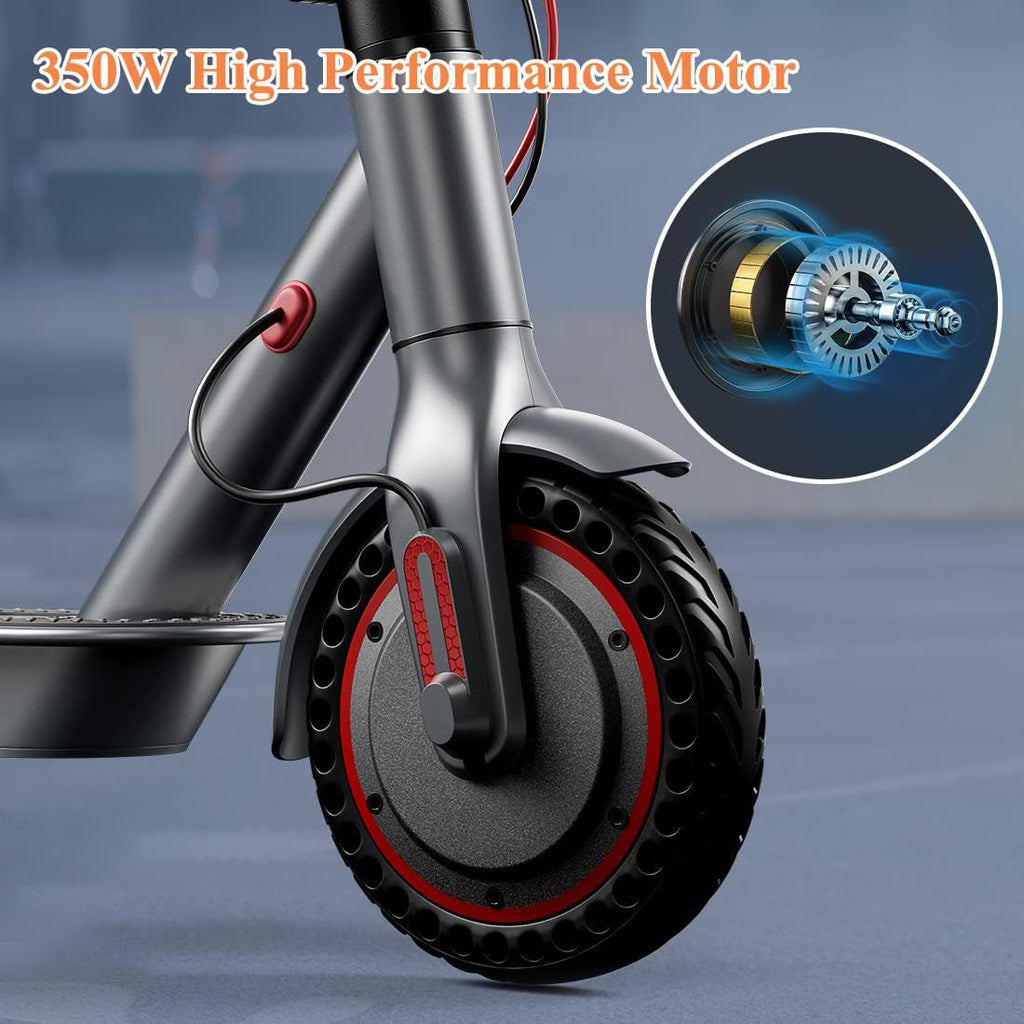 WINDHORSE T1 Electric Lightweight Folding Scooter, 350W Motor, 36V 8Ah Battery, 8.5 Inches Tires, 30KM Range, 30KM/H Speed, Digital Display and App Control, E-Scooter with Helmet and Safety Vest
