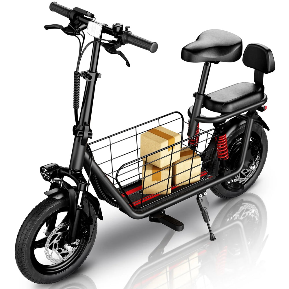 WINDHORSE C3 Electric Scooter 850W Motor with Dual Seat, 48V10Ah Battery, 50KM/H Speed, 40KM Range, Dual Suspension and Storage Basket, E-Scooter