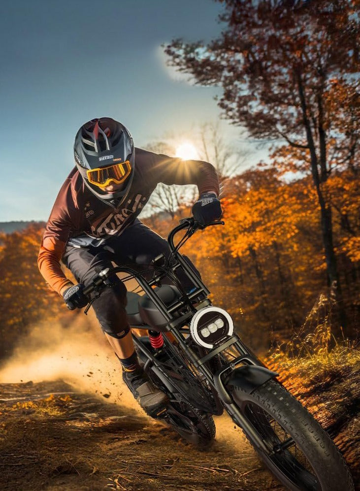 WINDHORSE D5 Electric Off-Road Bike, 1000W Powerful Brushless Motor, 48V 21Ah Removable Battery, 60KM/H Max Speed, 60–80KM Range, 20-Inch Fat Tires, Carbon Alloy Frame, Hydraulic Disc Brakes, Shimano 7-Speed Gears