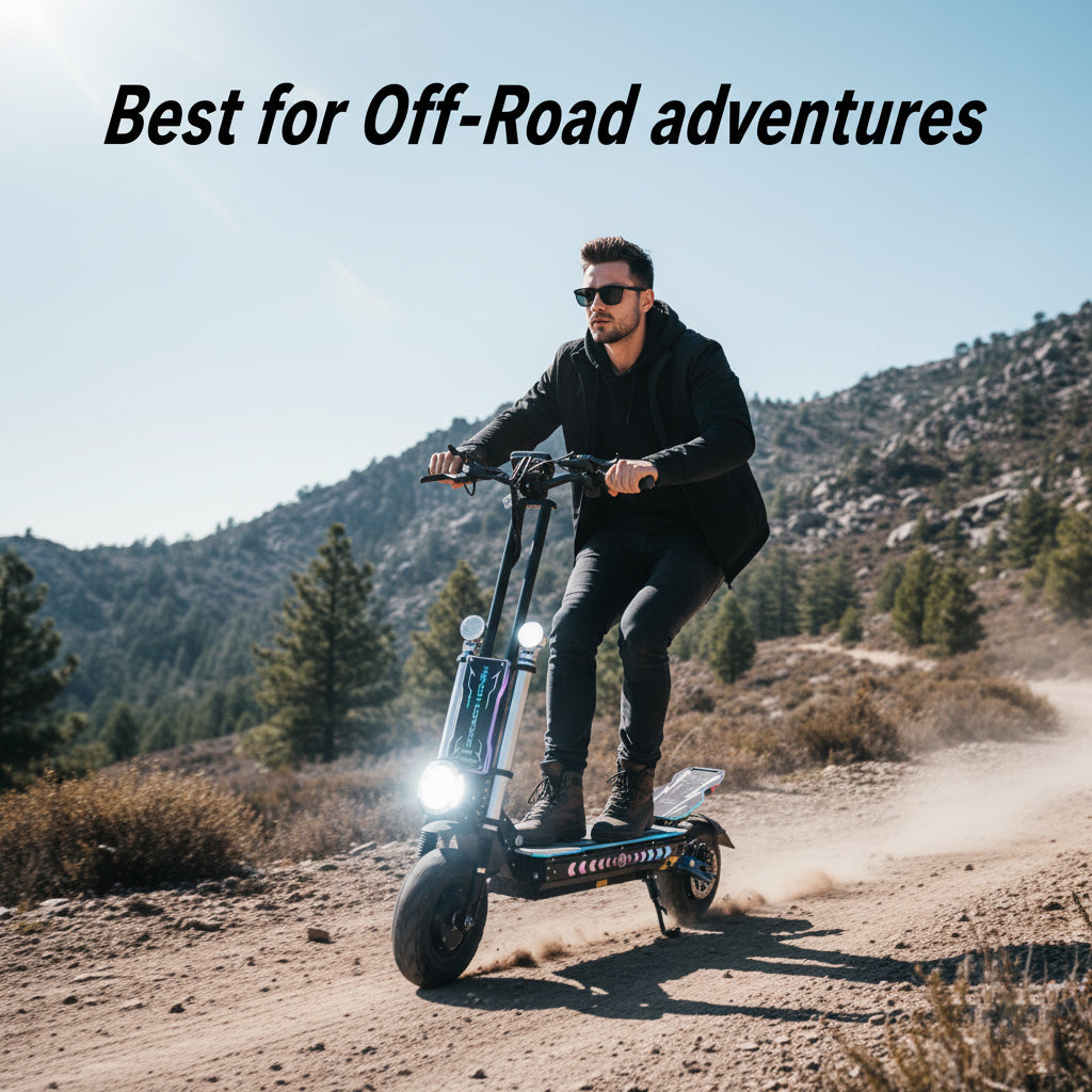 WINDHORSE H3 Powerful Electric Scooter 3000W Dual Motor  – 60V 40Ah Battery, 85 KM/H Max Speed, 120 KM Range – 13 Inches Tires, Hydraulic Brakes, Dual Suspension, 3 LED Headlights, Strong Steel Frame, Full Body RGB Lights