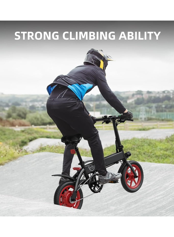 WINDHORSE C19 Foldable 2-in-1 Electric Bike and Cycle, 350W Brushless Motor, 35KM/H Speed, 36V 8Ah Battery, 25KM Range, 14-Inch Tires, Lightweight Carbon Alloy Frame – Portable E-Bike for City & Daily Commute