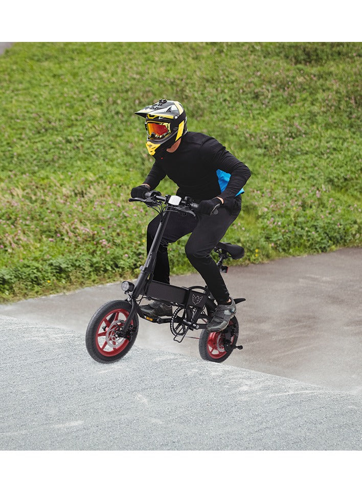 WINDHORSE C19 Foldable 2-in-1 Electric Bike and Cycle, 350W Brushless Motor, 35KM/H Speed, 36V 8Ah Battery, 25KM Range, 14-Inch Tires, Lightweight Carbon Alloy Frame – Portable E-Bike for City & Daily Commute