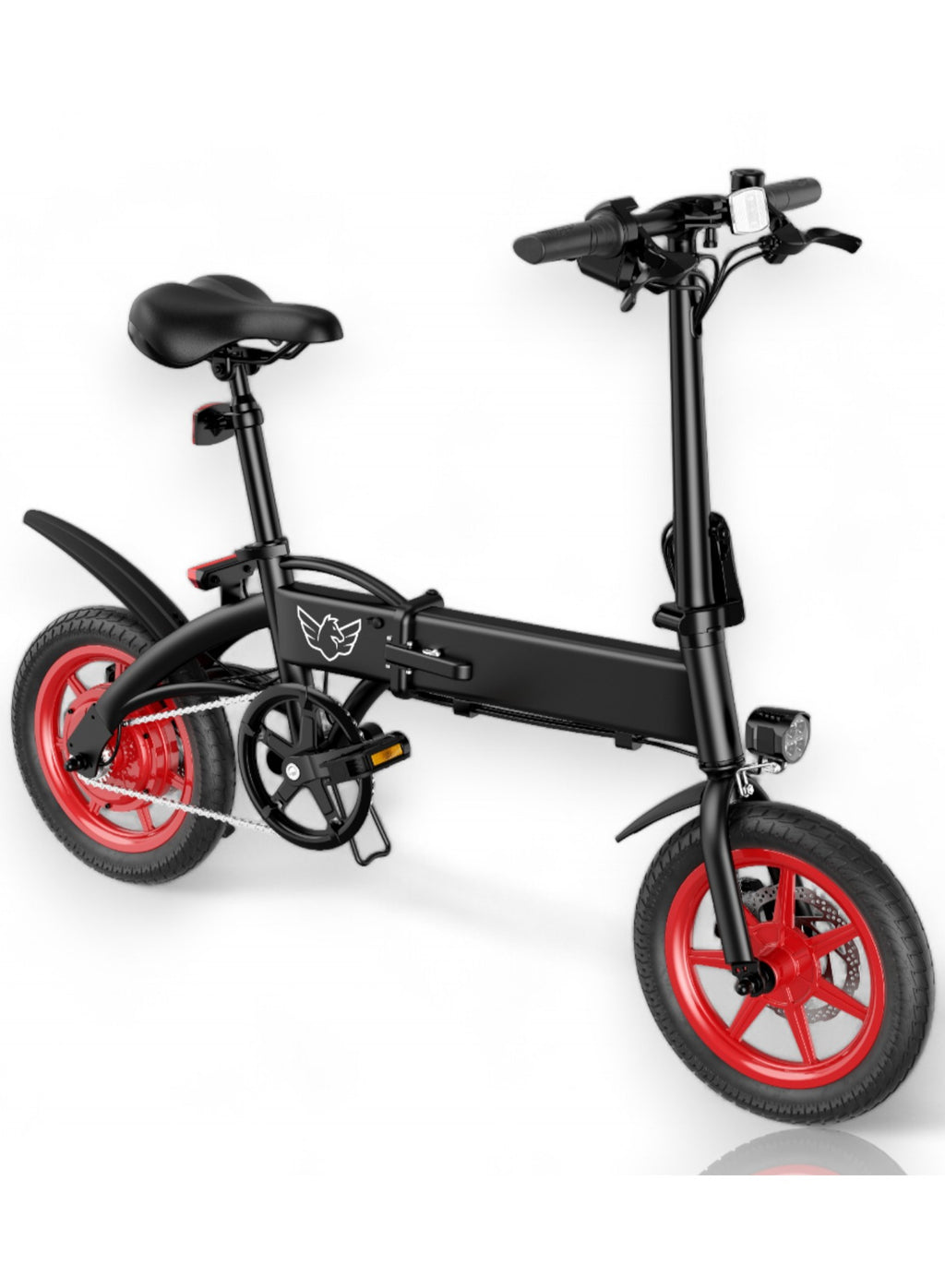 WINDHORSE C19 Foldable 2-in-1 Electric Bike and Cycle, 350W Brushless Motor, 35KM/H Speed, 36V 8Ah Battery, 25KM Range, 14-Inch Tires, Lightweight Carbon Alloy Frame – Portable E-Bike for City & Daily Commute