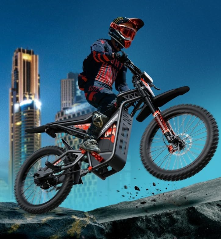 WINDHORSE Y1 Electric Dirt Bike 3000W, 90KM/H Speed, 60V 35Ah Removable Battery, 70KM Range, Carbon Alloy Frame, 19x3 Inches Off-Road Tires, Dual Suspension