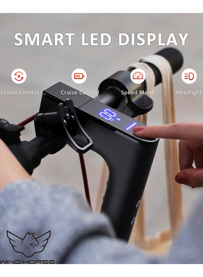 WINDHORSE T1 Electric Lightweight Folding Scooter, 350W Motor, 36V 8Ah Battery, 8.5 Inches Tires, 30KM Range, 30KM/H Speed, Digital Display and App Control, E-Scooter with Helmet and Safety Vest