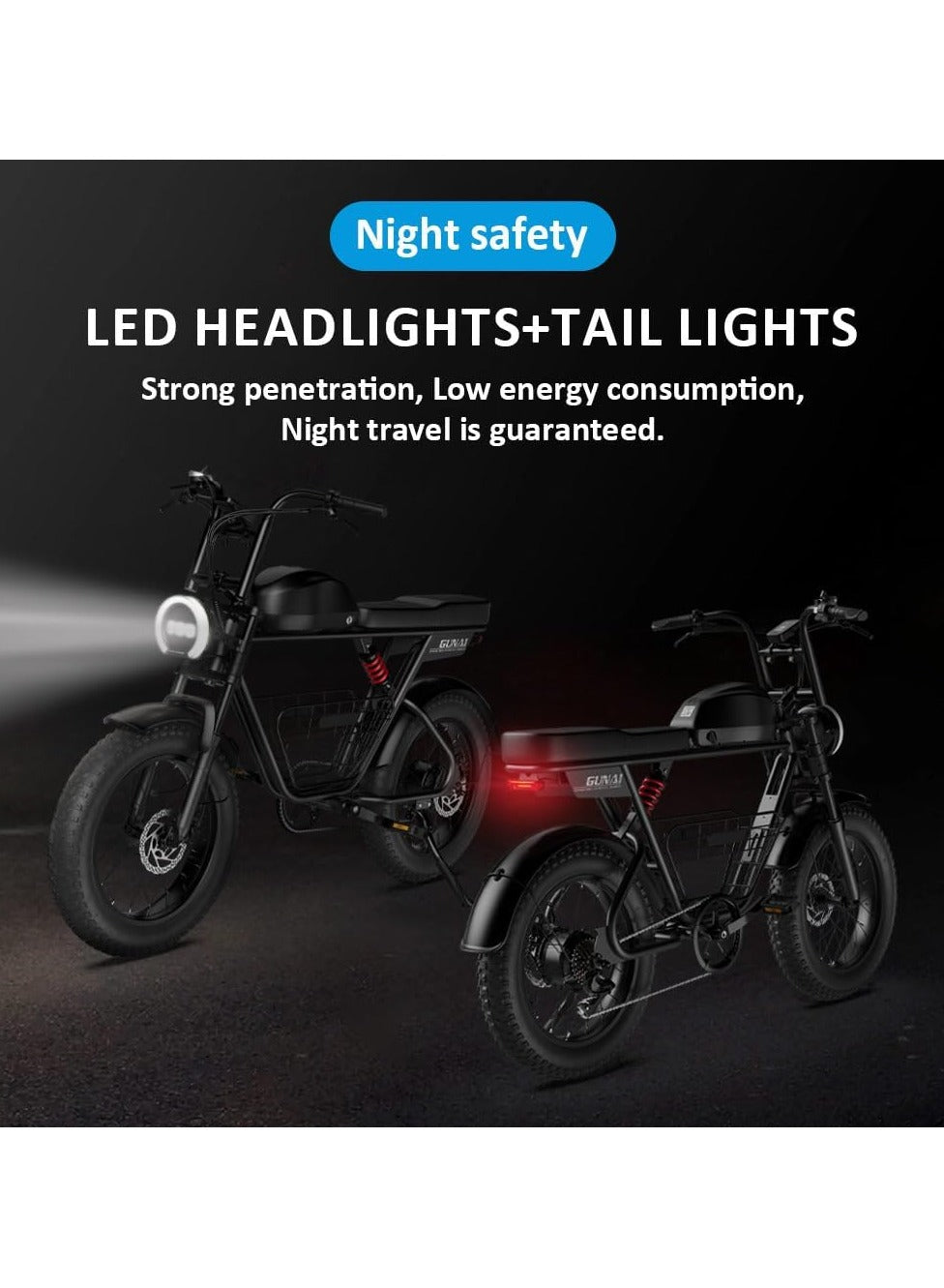 WINDHORSE D5 Electric Off-Road Bike, 1000W Powerful Brushless Motor, 48V 21Ah Removable Battery, 60KM/H Max Speed, 60–80KM Range, 20-Inch Fat Tires, Carbon Alloy Frame, Hydraulic Disc Brakes, Shimano 7-Speed Gears