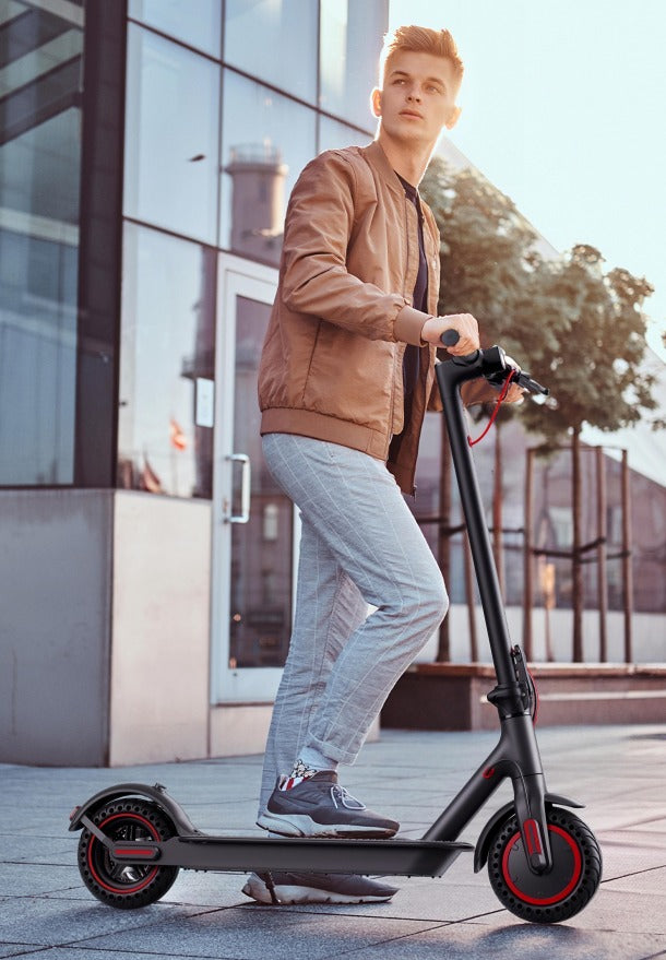 WINDHORSE T1 Electric Lightweight Folding Scooter, 350W Motor, 36V 8Ah Battery, 8.5 Inches Tires, 30KM Range, 30KM/H Speed, Digital Display and App Control, E-Scooter with Helmet and Safety Vest