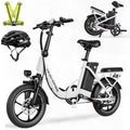 WINDHORSE W2B Folding Electric Bike with 350W High Speed Motor, 36V 8AH Battery, 40 KM/H Speed, 35 KM Range, Dual Disk Brakes, Carbon Alloy Frame and 16 Inches Tires, Front Suspension Fort, Portable Electric Bike with Dual Seat