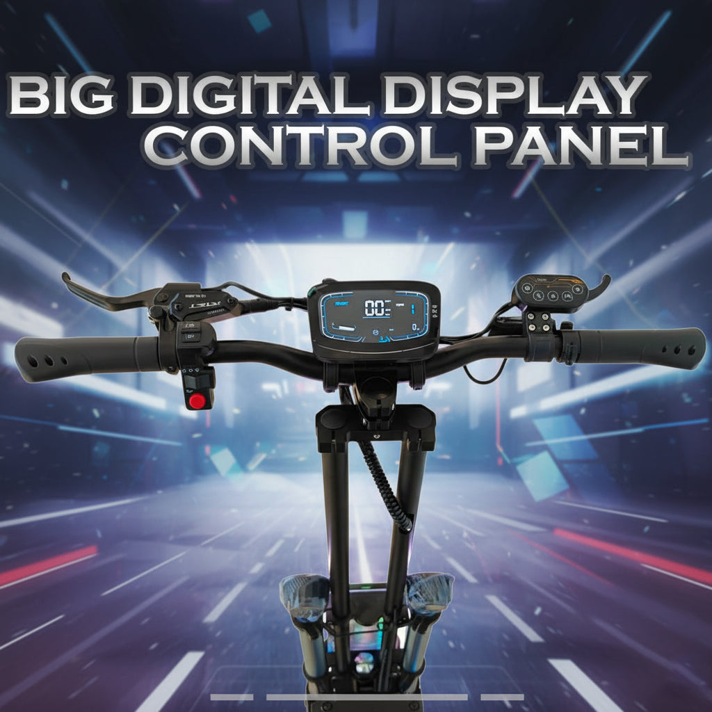 WINDHORSE H3 Powerful Electric Scooter 3000W Dual Motor  – 60V 40Ah Battery, 85 KM/H Max Speed, 120 KM Range – 13 Inches Tires, Hydraulic Brakes, Dual Suspension, 3 LED Headlights, Strong Steel Frame, Full Body RGB Lights